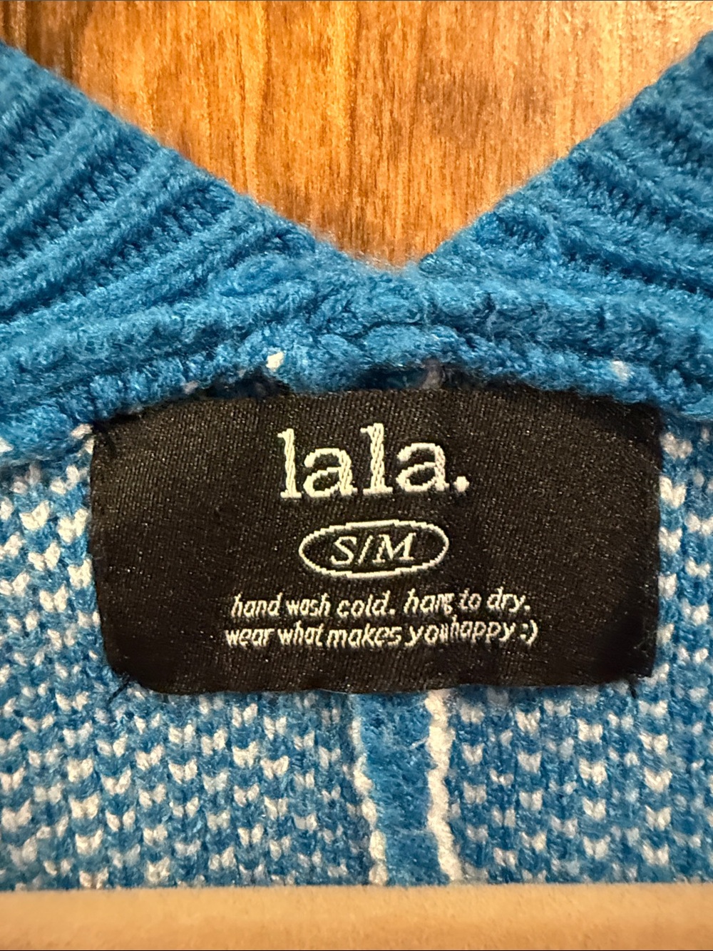 Dressed in LaLa Blue & White Cloud Cardigan Sweater - - Picture 2 of 4